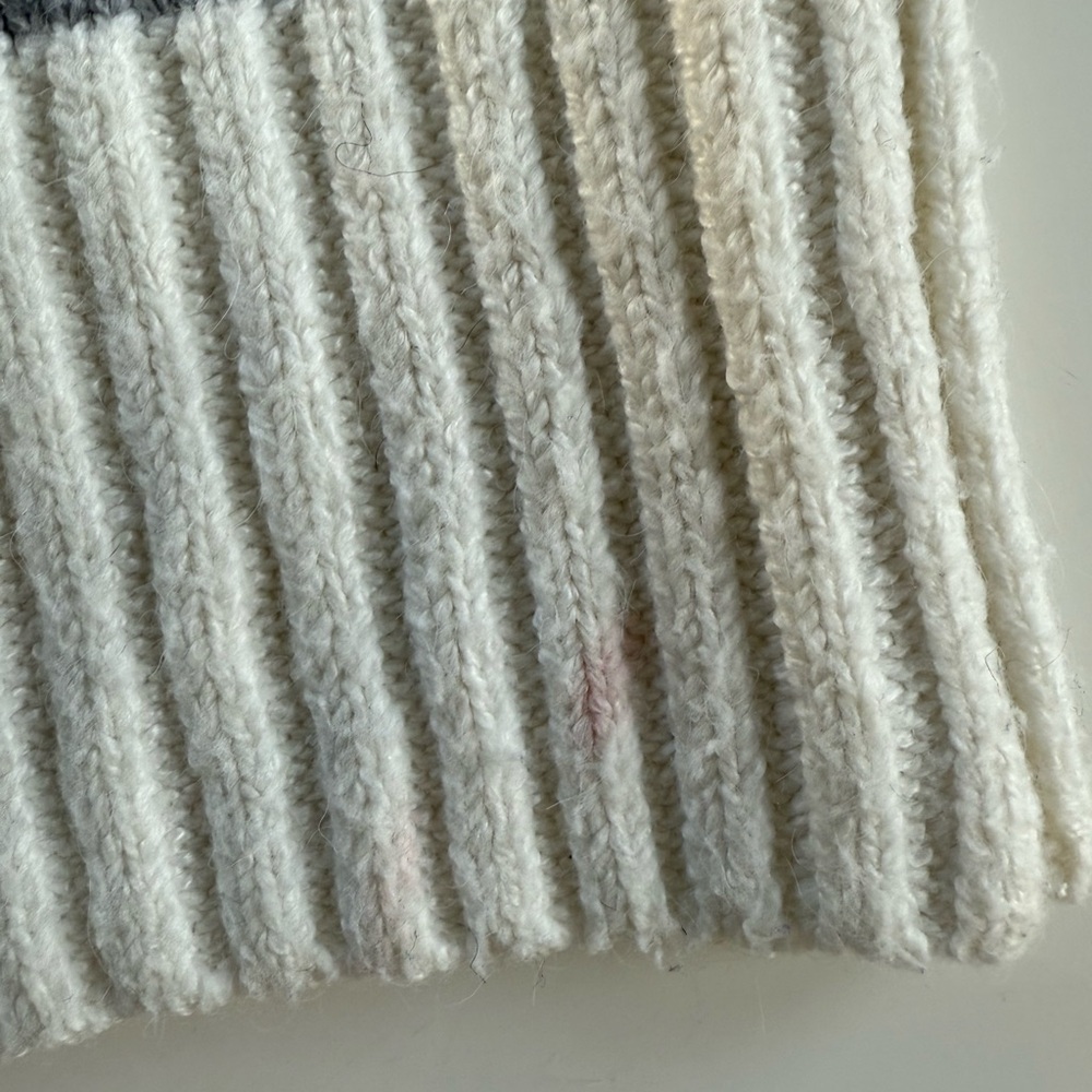 Stories~ 1/4 Zip Sweater~Women’s Med~Bloc Color~Cream/Gray/Mauve~Oversized~Cozy - Picture 11 of 11